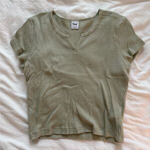 TNA Cropped Waffle Tee